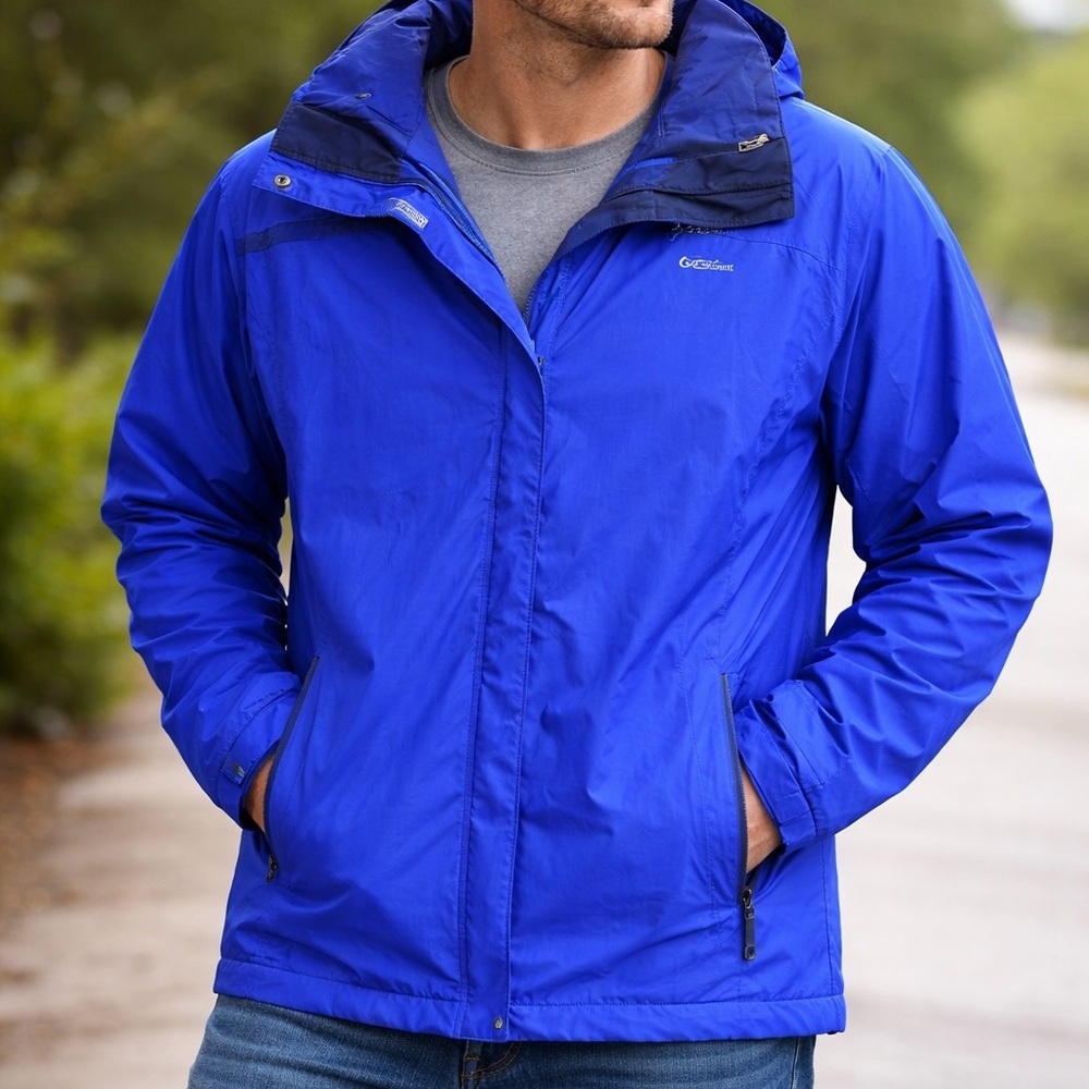 Columbia Men’s 1X Blue Omni-Sheild Interchange Mid-Weight Outer Shell Jacket